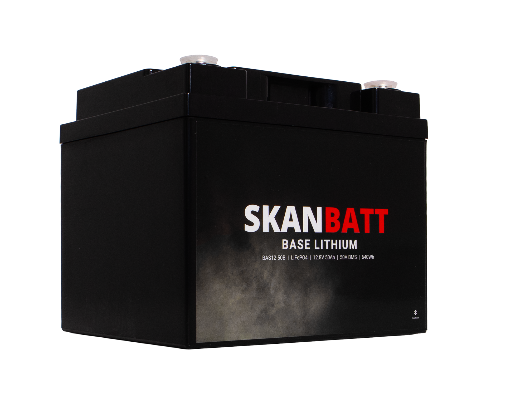 SKANBATT Base Lithium - 12V 50Ah 50A BMS - 198x166x170mm - Bluetooth - 3 Års garanti - Bilde 1