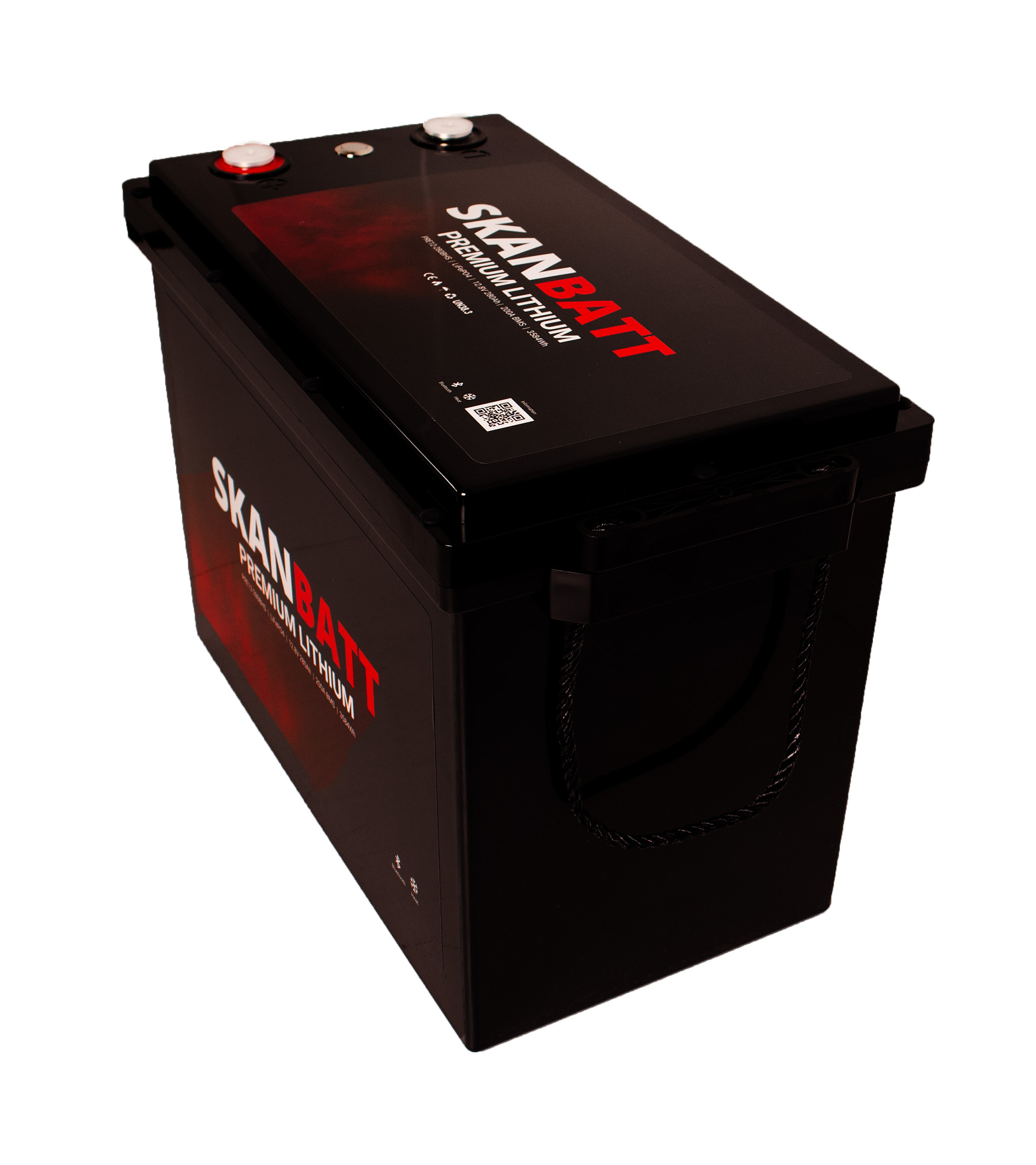SKANBATT Premium Lithium - 12V 280Ah 200A BMS - 384x204x268mm - Bluetooth - Heat - 8 Års garanti +H - Bilde 3