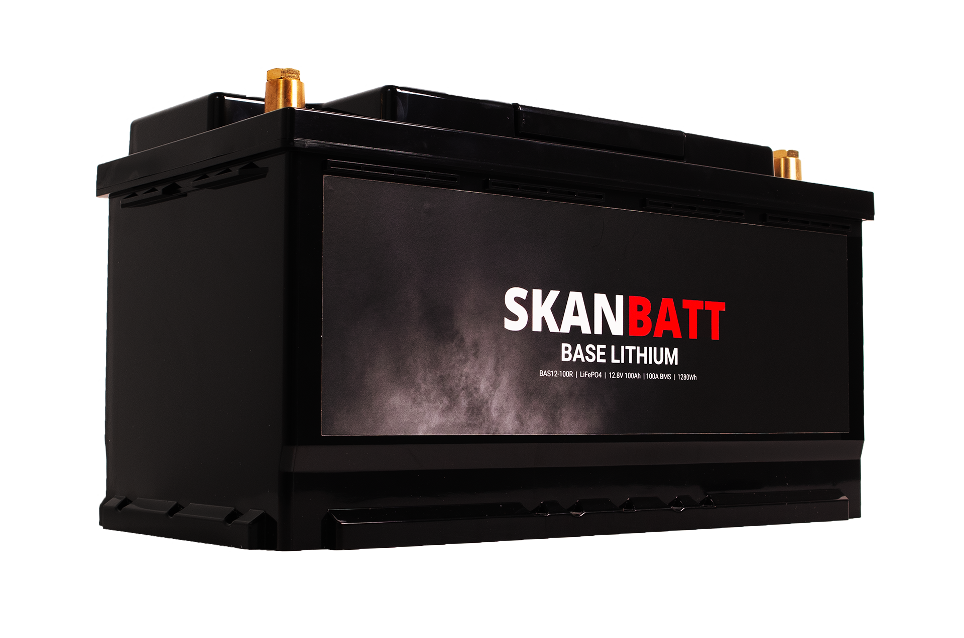 SKANBATT Base Lithium - 12V 100Ah 100A BMS - 352x174x190mm - 3 Års garanti - Bobil +H - Bilde 2
