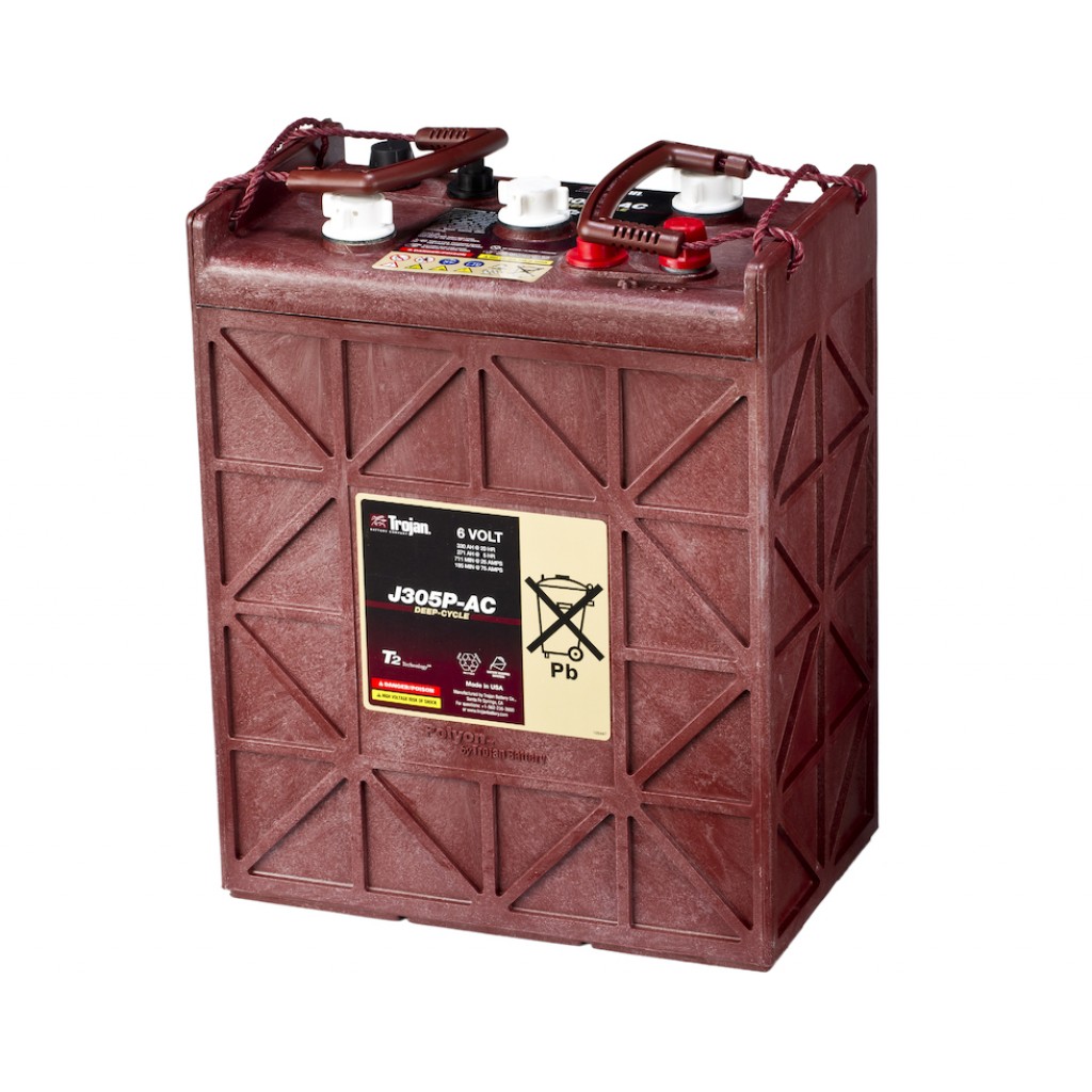 TROJAN Deep Cycle Traksjonsbatteri 6V 330AH (296x176x366mm) +diagonalt
