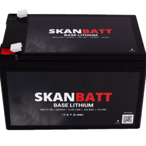 SKANBATT Base Lithium - 12V 12Ah 10A BMS - 151x98x96mm - Bluetooth - 3 Års garanti - Bilde 2