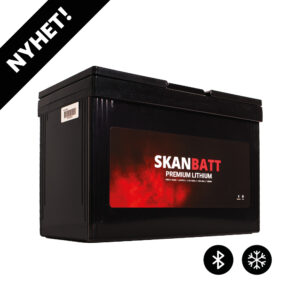 SKANBATT Premium Lithium - 12V 100Ah 100A BMS - 306x172x212mm - Bluetooth - Heat - 8 Års garanti +V - Bilde 1