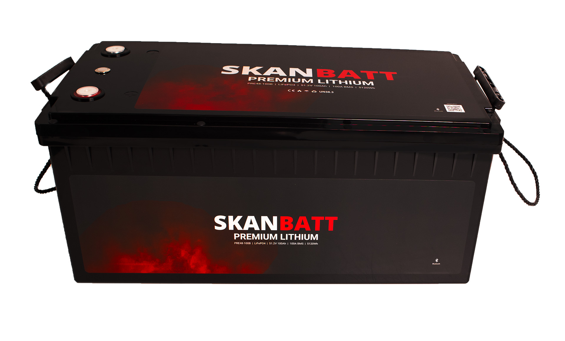 SKANBATT Premium Lithium - 48V 100Ah 100A BMS - 522x268x218mm - Bluetooth - 8 Års garanti - Bilde 2