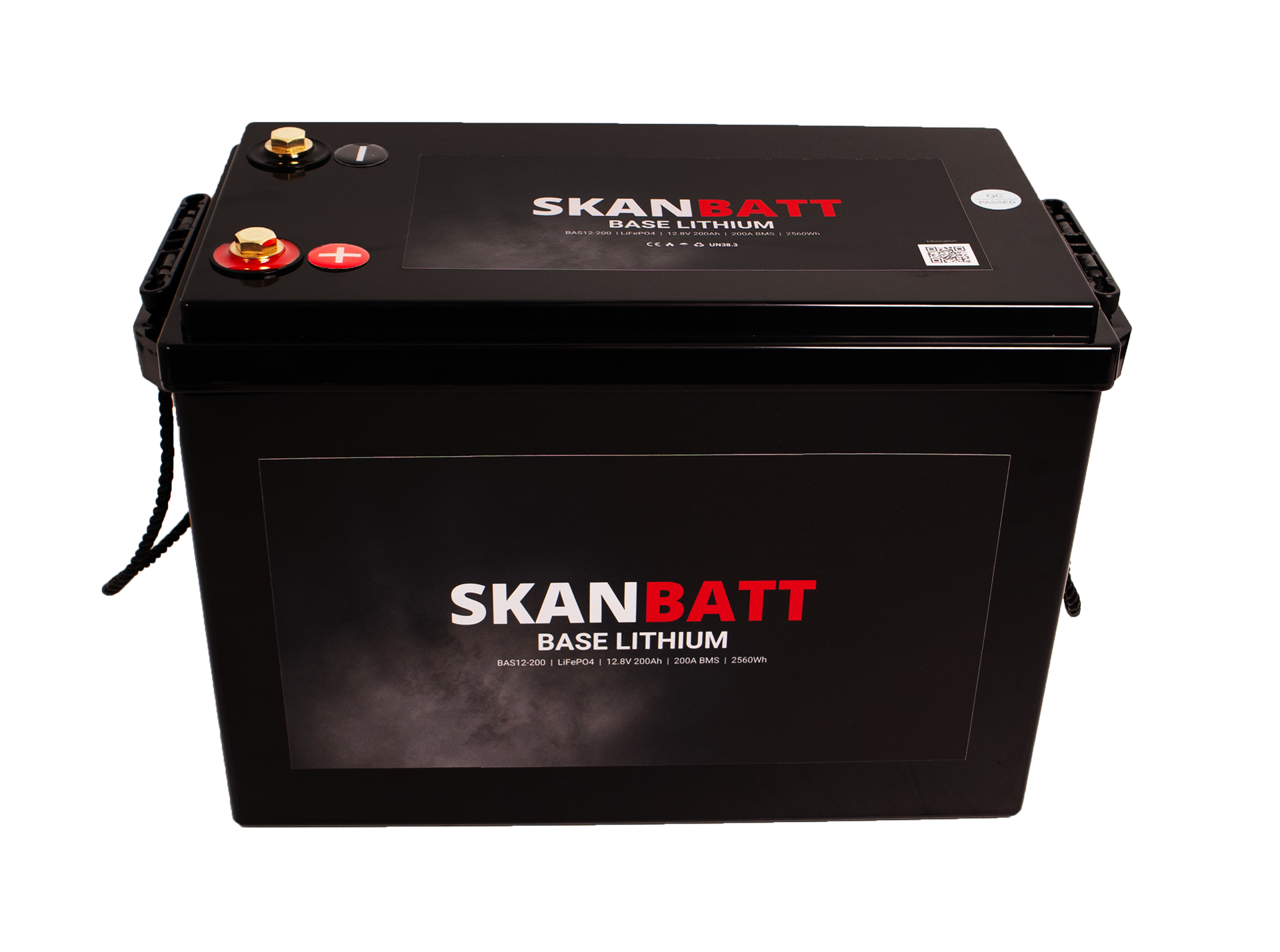 SKANBATT Base Lithium - 12V 200Ah 200A BMS - 345x190x245mm - 3 Års garanti - Bilde 2