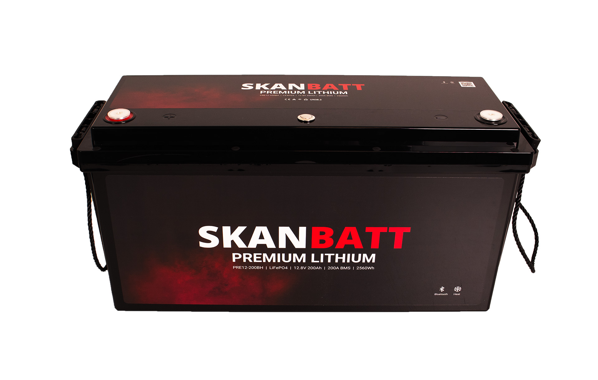 SKANBATT Premium Lithium - 12V 200Ah 200A BMS - 502x187x242mm - Bluetooth - Heat - 8 Års garanti - Bilde 5