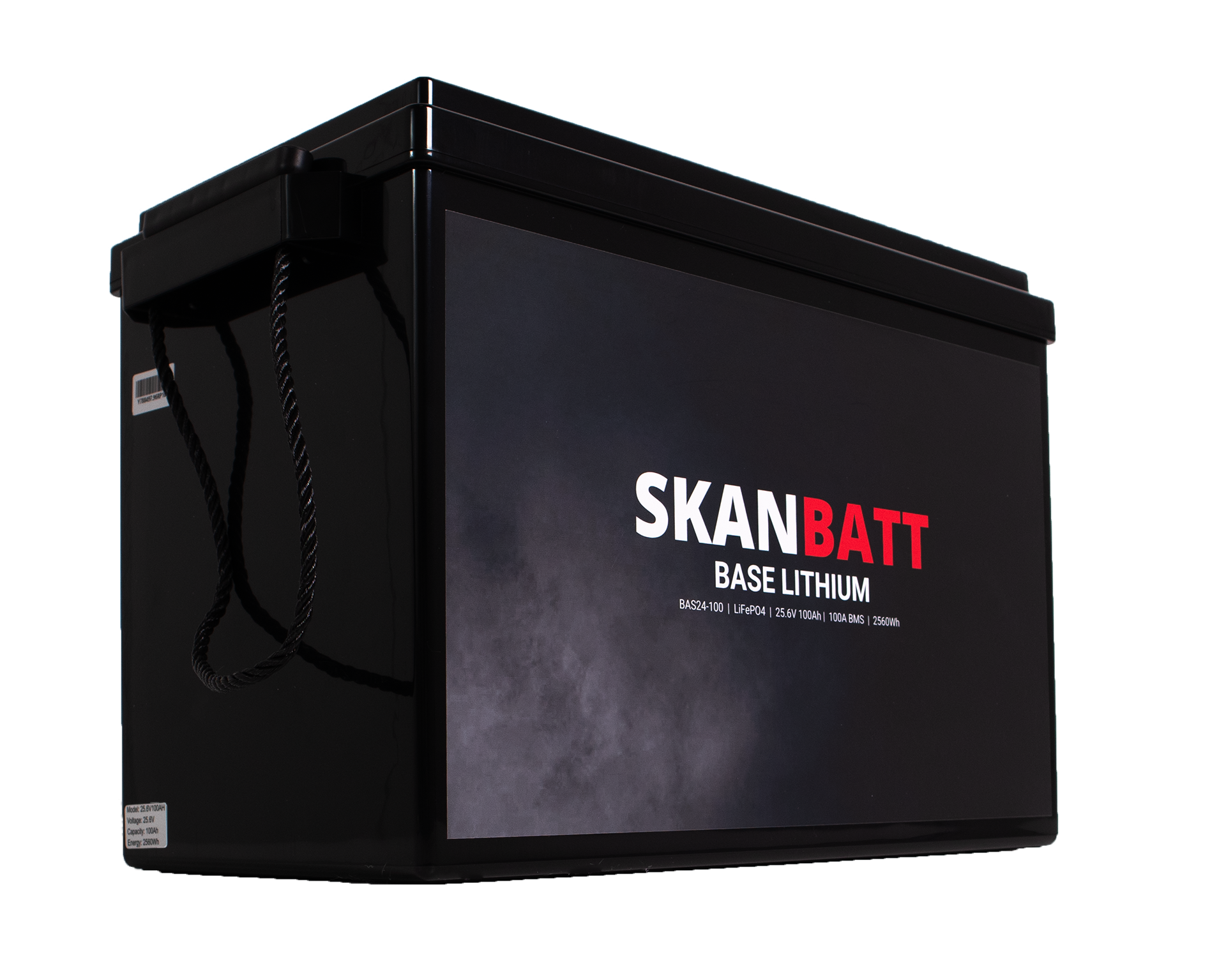 SKANBATT Base Lithium - 24V 100Ah 100A BMS - 345x190x245mm - 3 Års garanti - Bilde 1