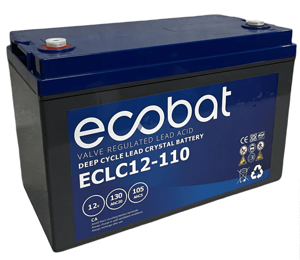 Ecobat Crystal Lead DC 12V 130Ah/20h(328x172x217mm) M8 32,7 kg +v