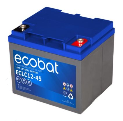 Ecobat Crystal Lead DC 12V 45Ah/20h(198x166x174mm) M6 14,3 kg +h