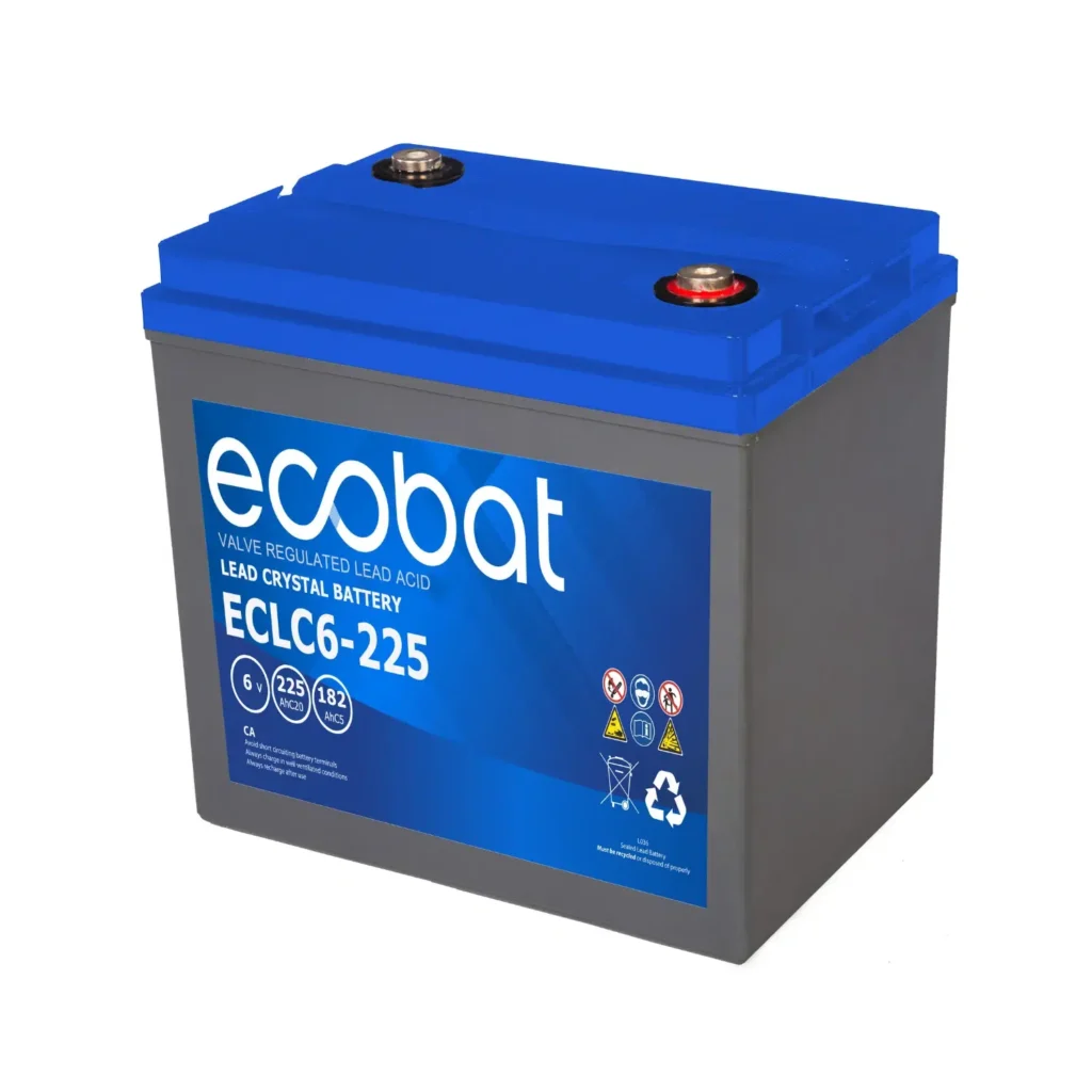 Ecobat Crystal Lead DC 6V 225Ah/20h(260x180x252mm) M8 29,6 kg