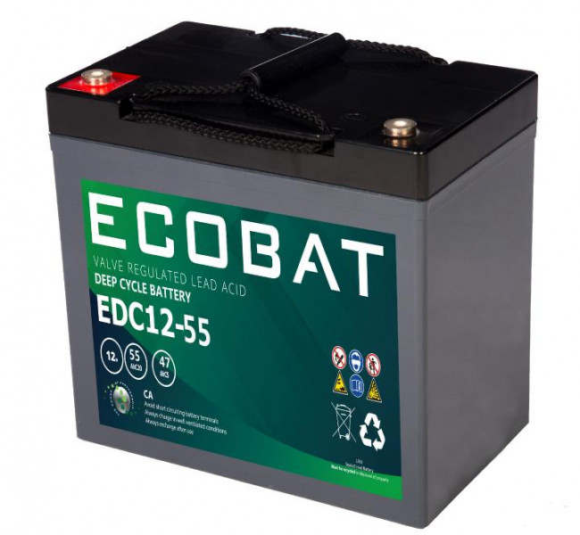 Ecobat AGM DC 12V 55Ah/10h(229x138x212mm) M6 17,3 kg +v