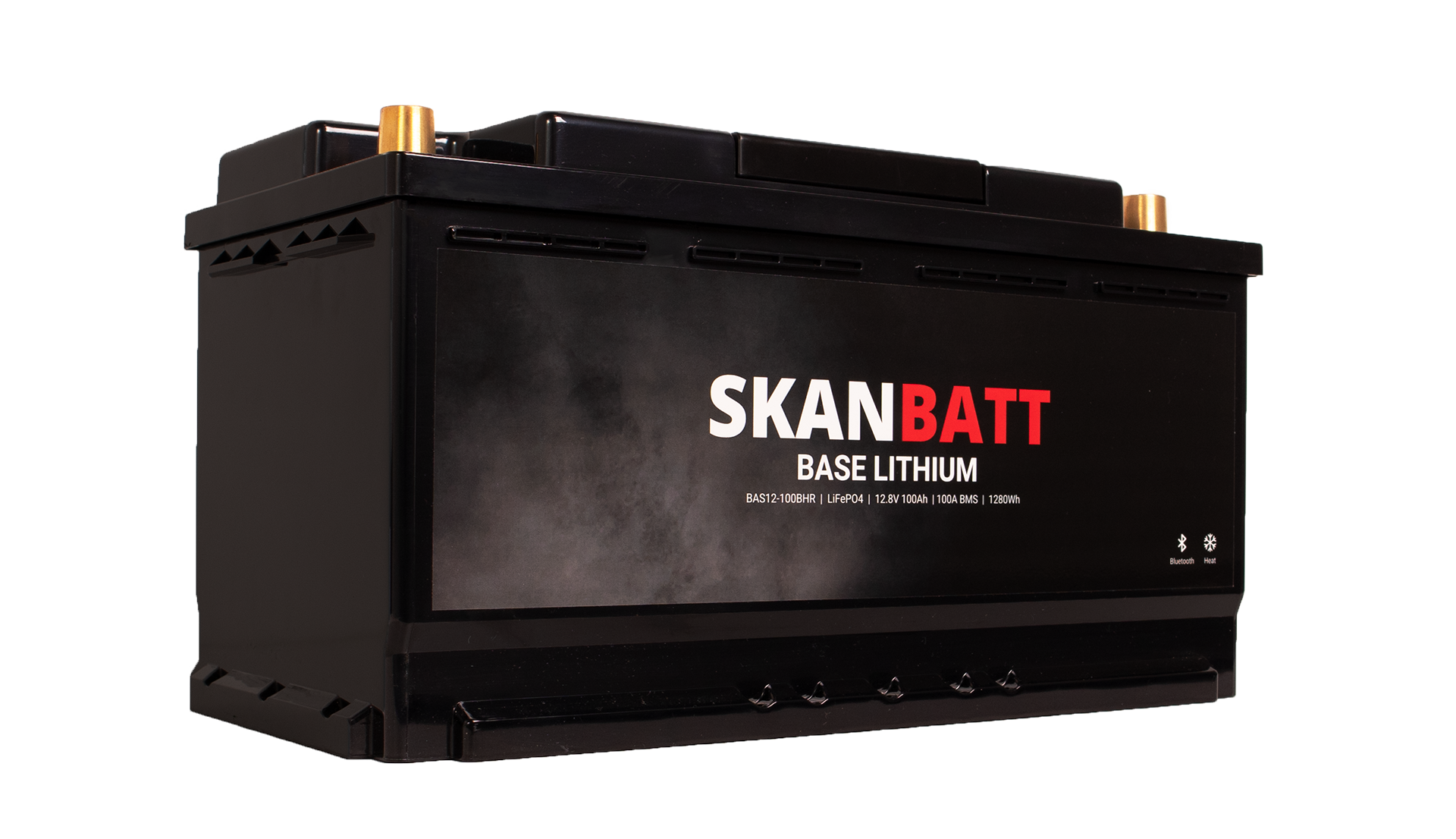 SKANBATT Base Lithium - 12V 100Ah 100A BMS - 355x175x190mm - Bluetooth - Heat - 3 Års garanti - Bobil +H - Bilde 5
