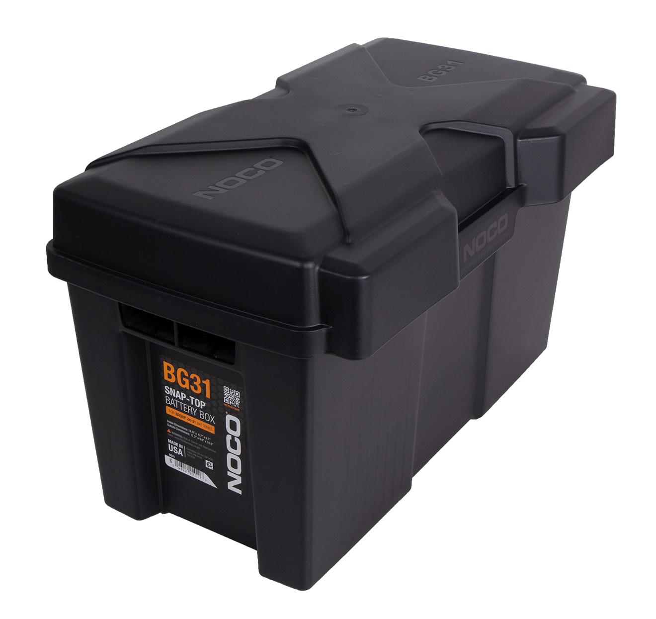 Batterikasse 372x185x205mm (innvendig) plast stor (BG31) - Bilde 2