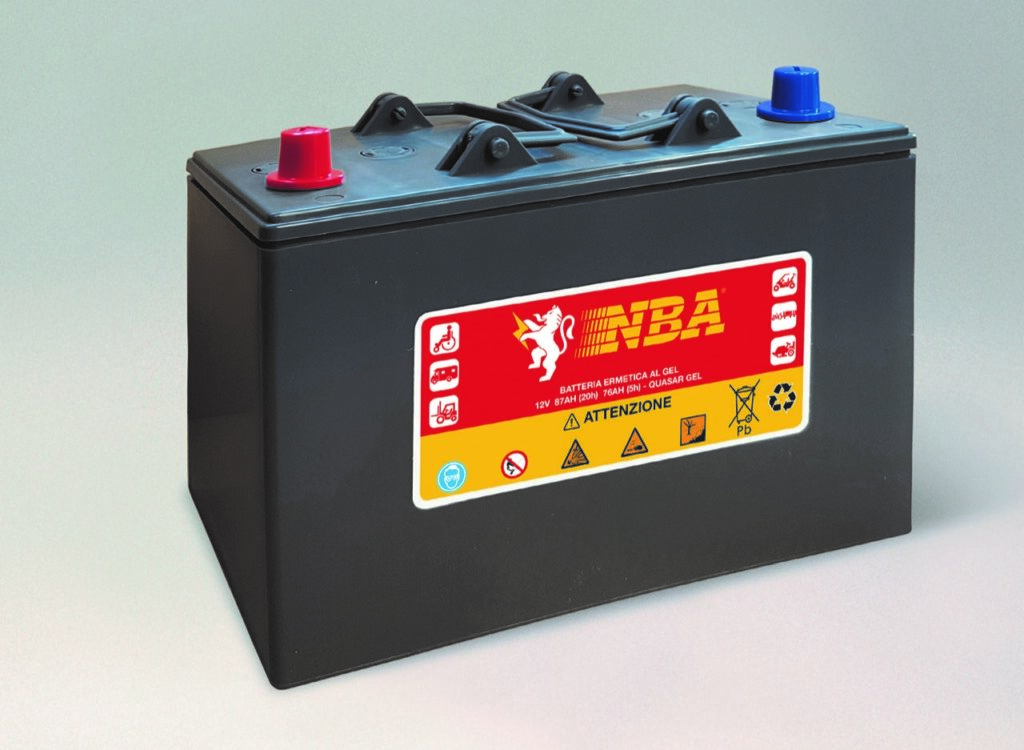 Batteri NBA Gel deep cycle 12V 87AH/20-76AH/5 (QUASAR) 330x171x233 mm vekt 30,5 kg +V