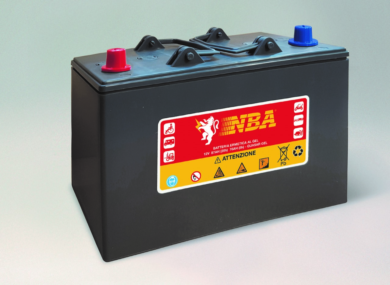 Batteri NBA Gel deep cycle 12V 87AH/20-76AH/5 (QUASAR) 330x171x233 mm vekt 30,5 kg +V - Bilde 1