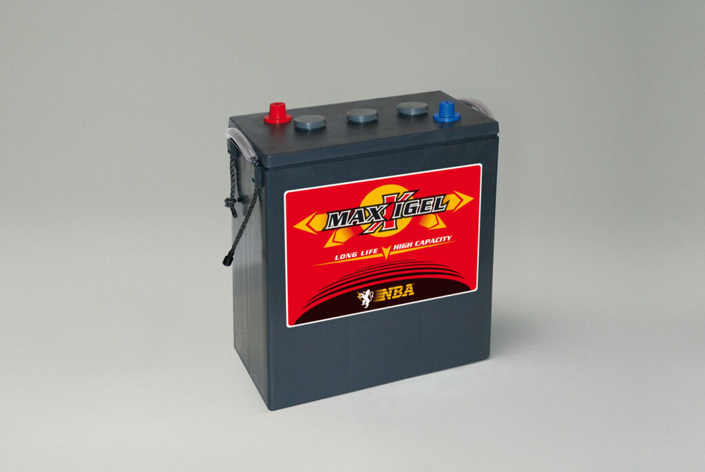 Batteri NBA Gel deep cycle 6V 335AH/20-250AH/5 (MAXXIGEL) 305x180x365 mm 54,3 kg diagonal