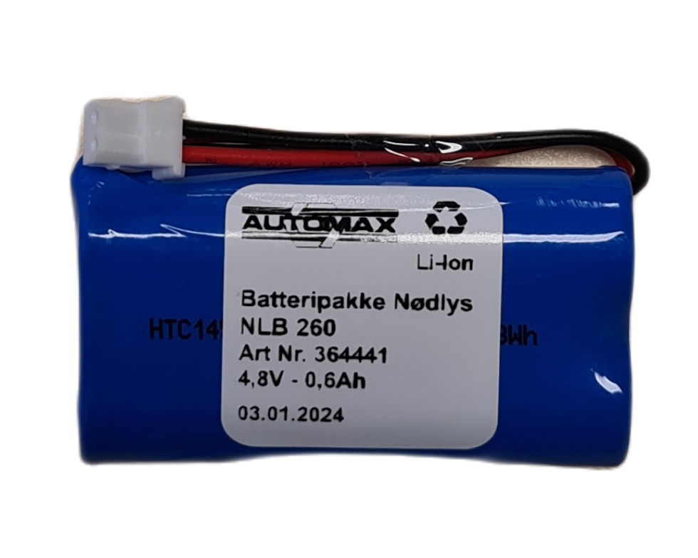 4,8V-0,6Ah  - Li-Ion-R-Plugg 34
