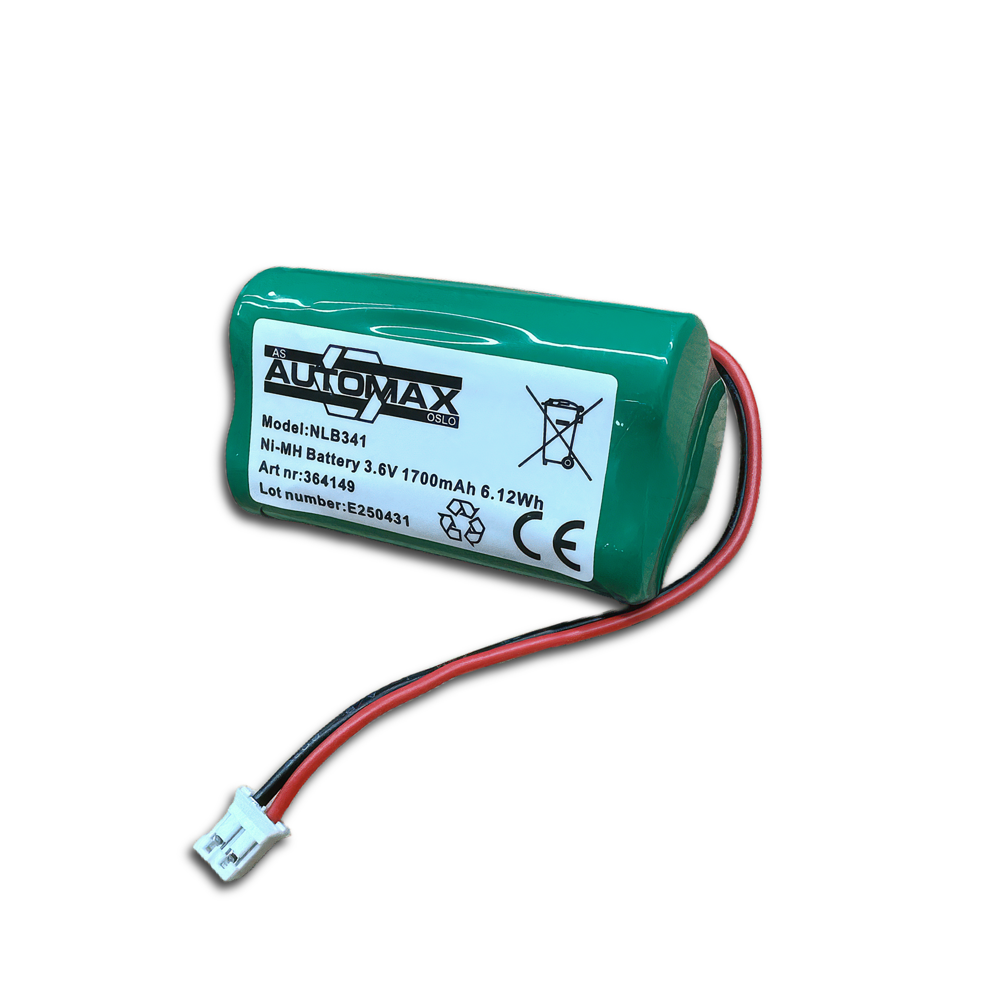NLB 341 (3,6V1,7Ah-R-trekant-Plugg 29) - Bilde 1