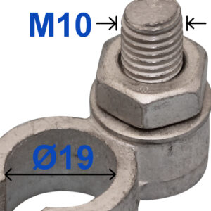 Polsko 25-70mm^2 positiv Ø19 m/bolt og skive 10mm - Bilde 2