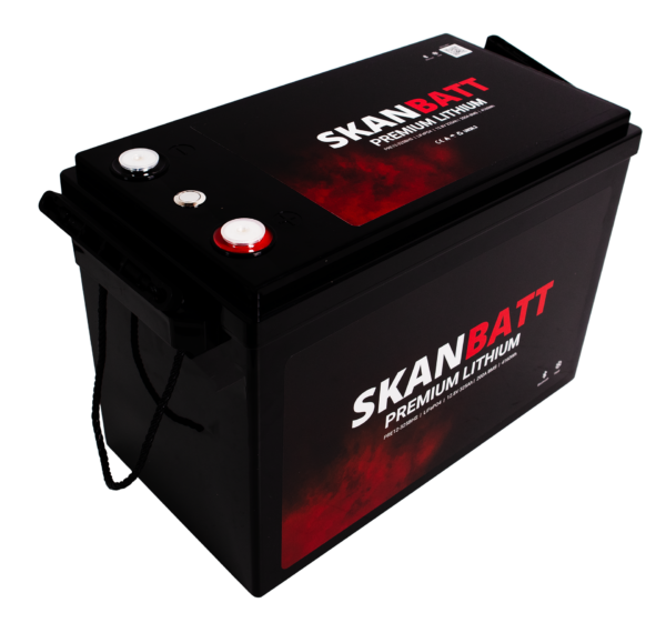 SKANBATT Premium Lithium - 12V 325Ah 200A BMS - 345x190x245mm - Bluetooth - Heat - 8 Års garant