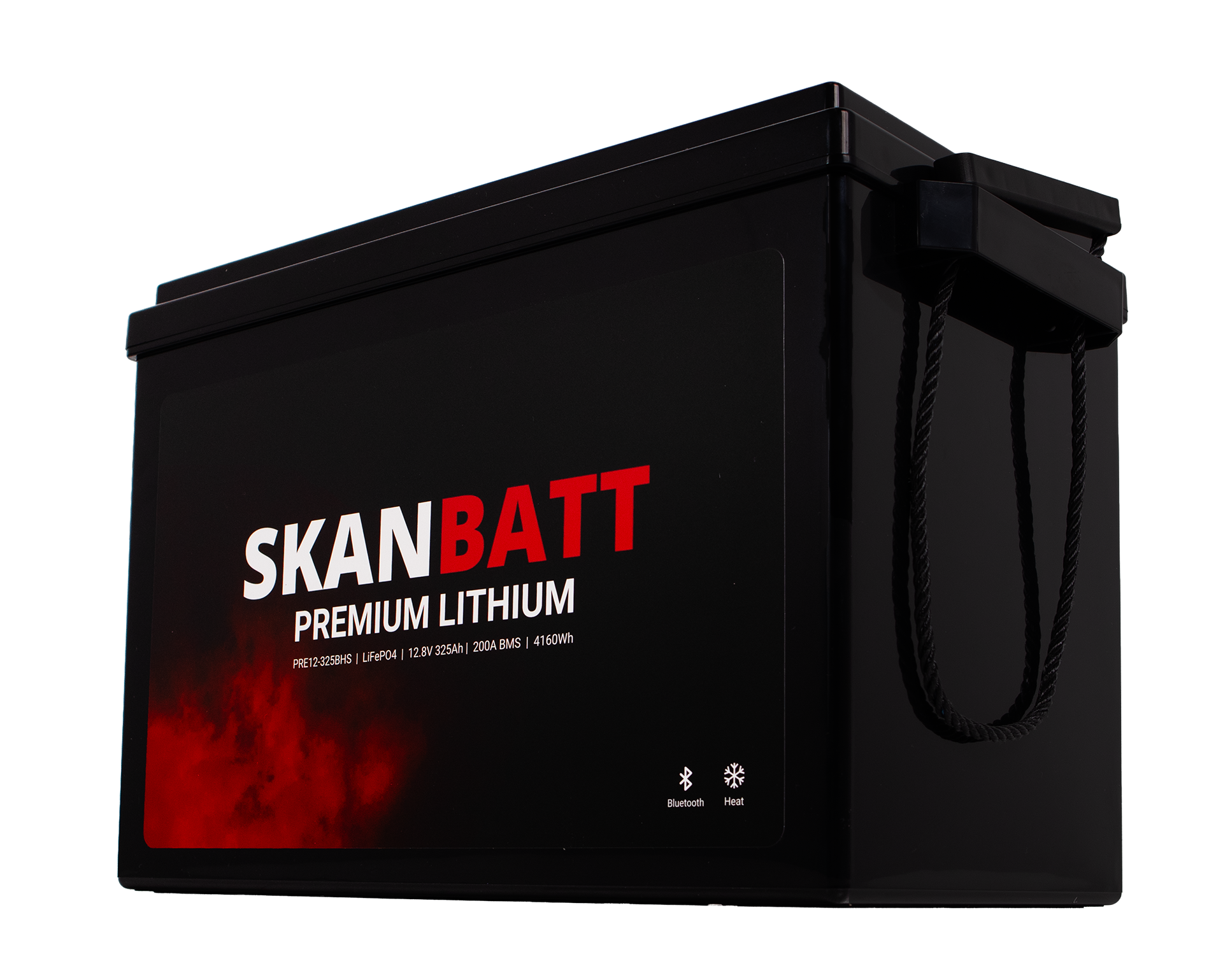 SKANBATT Premium Lithium - 12V 325Ah 200A BMS - 345x190x245mm - Bluetooth - Heat - 8 Års garant - Bilde 6