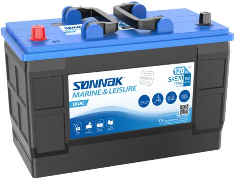 Start-forbruk Sønnak DUAL 12v120AH-760A+V(D2) 349 x 175 x 235mm 27,3 kg