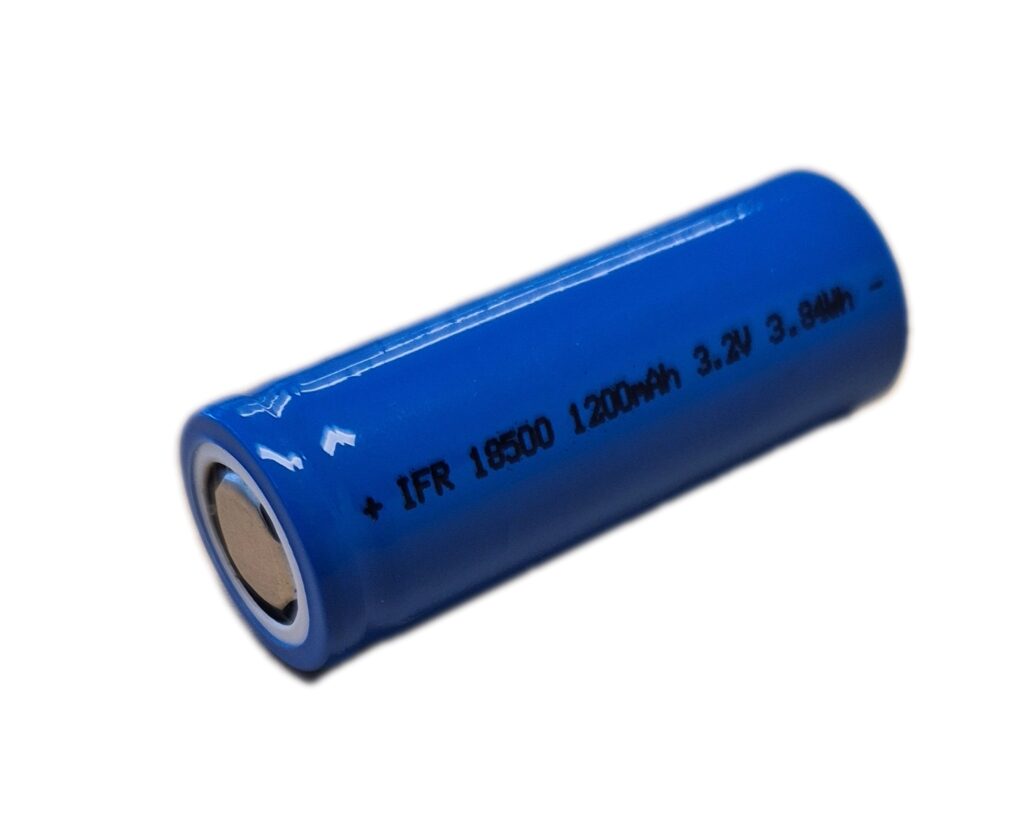 LiFePo4 IFR 18500 3,2 volt 1,2 Ah