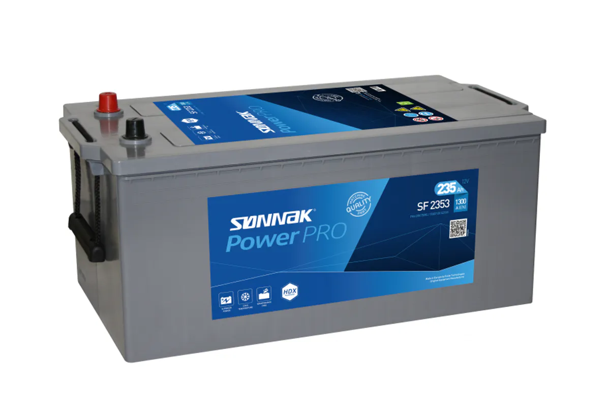 Startbatteri Sønnak 12V 235AH-1300A +V (D06) 518x274x214/240 mm 56,3 kg - Bilde 1