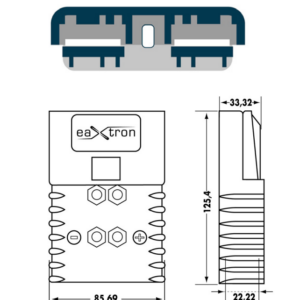 Eaxtron Standard XBE 320 støpsel brun (96 volt) - Bilde 2