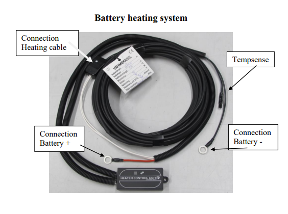 Varmekabel for truckbatteri